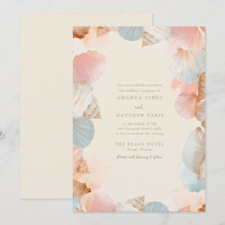Invitation de mariage Coquillage de la Côte