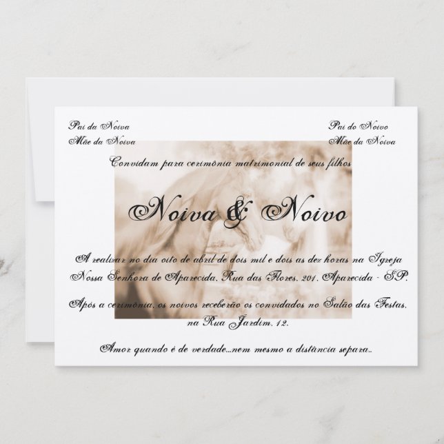Invitation de mariage country, cheval, horses (Devant)