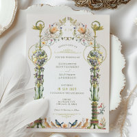 Invitation de mariage dans le jardin botanique vic