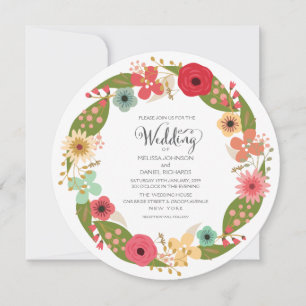 Invitation de mariage dans le jardin de germes flo