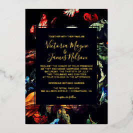 Invitation de mariage dans le jardin de minuit