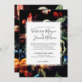 Invitation de mariage dans le jardin de minuit