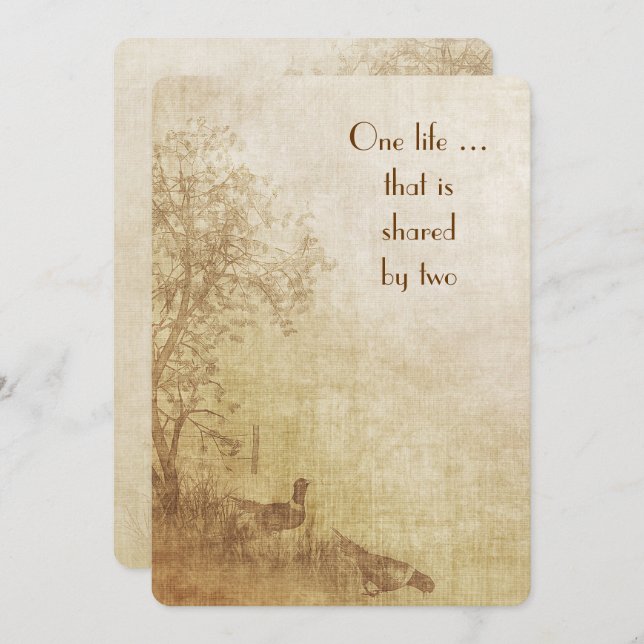 Invitation de mariage d'automne (Devant / Derrière)