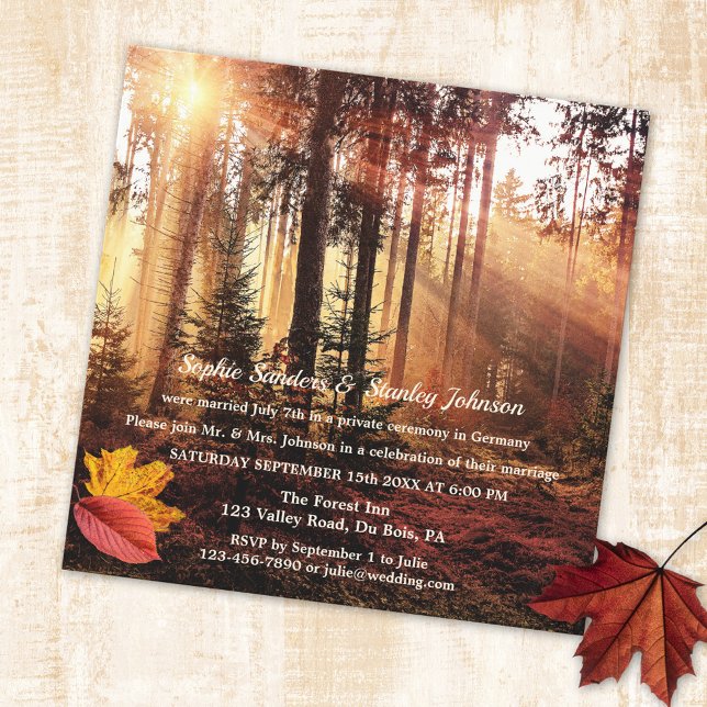Invitation de mariage d'automne ou d'après-mariage (Créateur téléchargé)