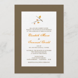 Invitation de mariage de automne - amertume