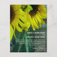 Invitation de mariage de automne de tournesols de