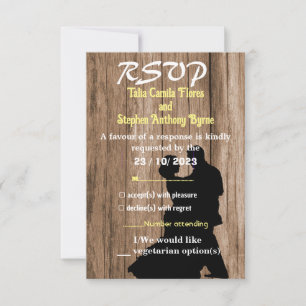 Invitation de mariage de charpentier