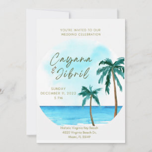 Invitation de mariage de destination