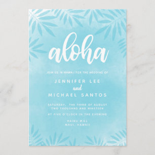 Invitation de mariage de destination en aquarelle