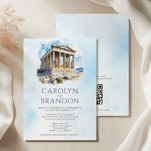 Invitation de mariage de destination grecque avec 