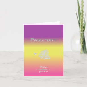 Invitation de mariage de destination Passeport & H