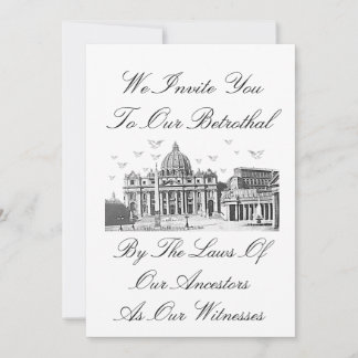 Invitation de mariage de fiançailles romaine