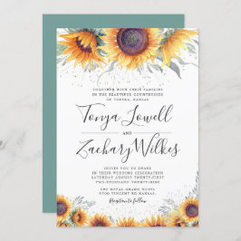 Invitation de mariage de fleurs de tournesol de pr