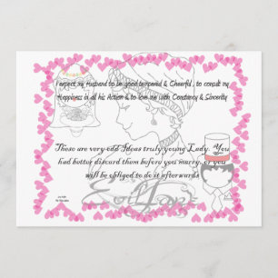 Invitation de mariage de Jane Austen