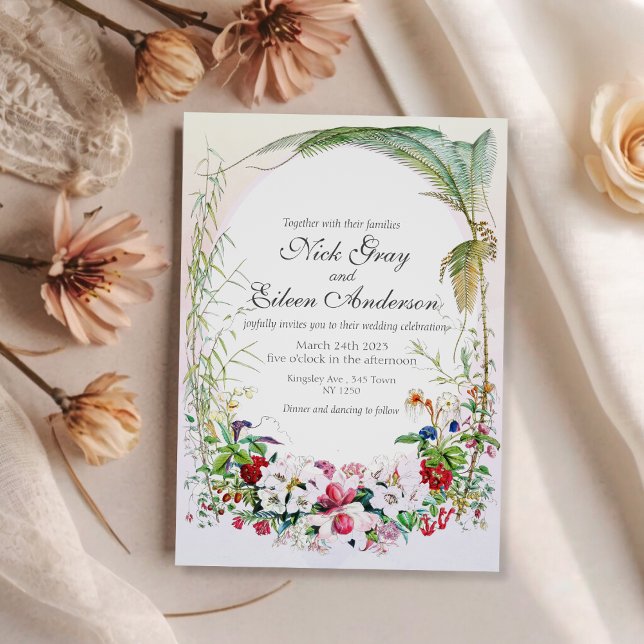 Invitation de mariage de jardin enchantée tropical (Tropical Enchanted Garden Wedding )