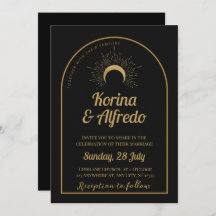Invitation de mariage de la Lune céleste