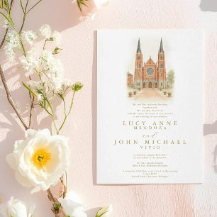 Invitation de mariage de l'église   Lieux personna