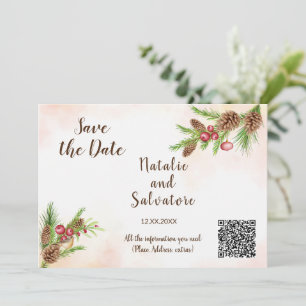 Invitation de mariage de Noël