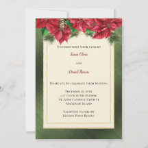 Invitation de mariage de Noël