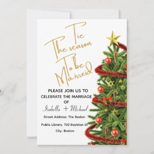 Invitation de mariage de Noël, Mariage d'hiver