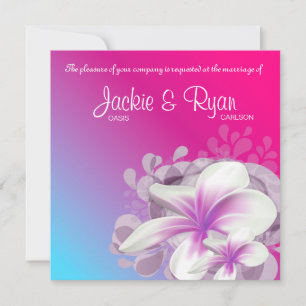 Invitation de mariage de plage Plumeria Fleur viol