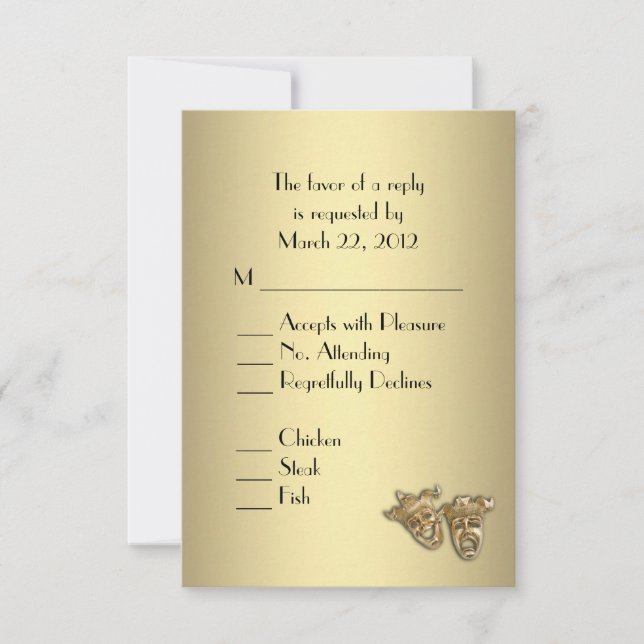 Invitation de mariage de théâtre (Devant)