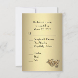 Invitation de mariage de théâtre