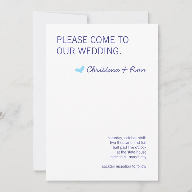 Invitation de mariage d'esprit libre (Devant)