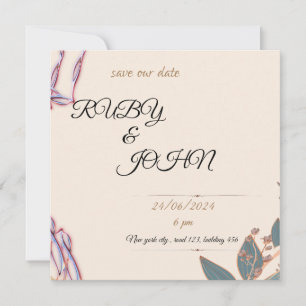 invitation de mariage d'hiver
