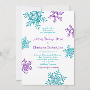 Invitation de mariage d'hiver   Fléau de neige tur