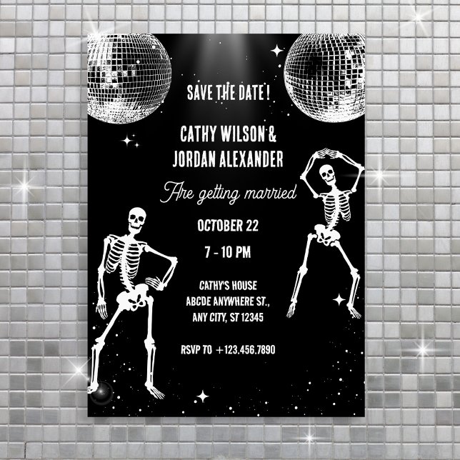 Invitation de mariage disco pour une fête dansante (Créateur téléchargé)
