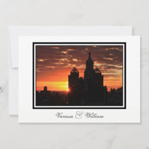 Invitation de mariage du lever du soleil de la lig