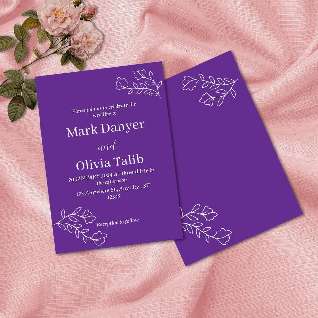 Invitation de mariage élégant personnalisable (Créateur téléchargé)