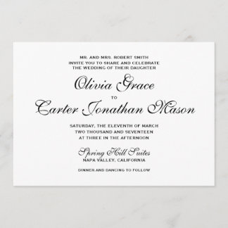 Invitation de mariage élégante