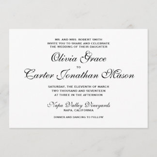 Invitation de mariage élégante