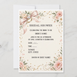 Invitation de mariage élégante à motif floral