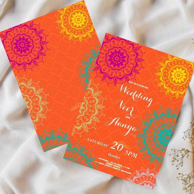 Invitation de mariage élégante au Mehndi (Créateur téléchargé)