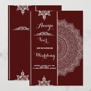 Invitation de mariage élégante au mehndi