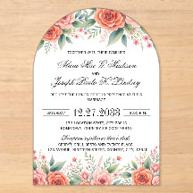 Invitation de mariage élégante en terracotta, mini