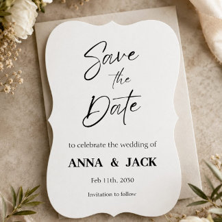 Invitation de mariage élégante Enregistrez la date