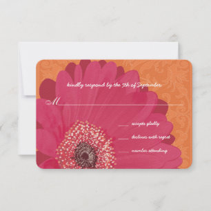 Invitation de mariage élégante et belle avec Gerbe