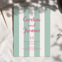 Invitation de mariage élégante et rétro funky avec