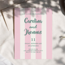 Invitation de mariage élégante et rétro funky avec