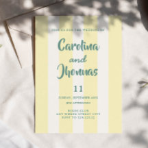 Invitation de mariage élégante et rétro funky avec