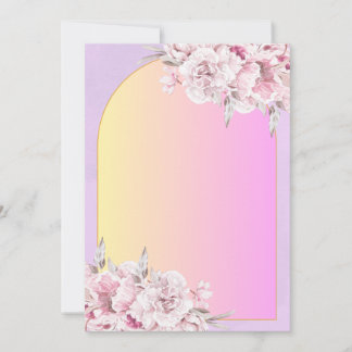 Invitation de mariage élégante florale romantique
