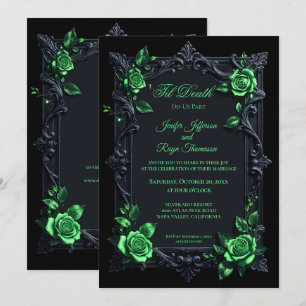 Invitation de mariage élégante gothique vintage