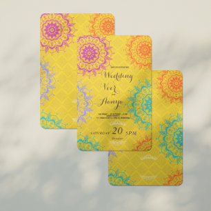 Invitation de mariage élégante Mehndi