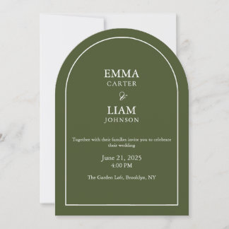 Invitation de mariage élégante moderne classique