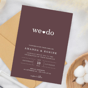 Invitation de mariage élégante moderne "Nous faiso