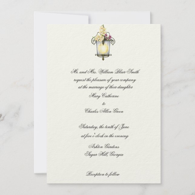 Invitation de mariage élégante ou affaire formelle (Devant)